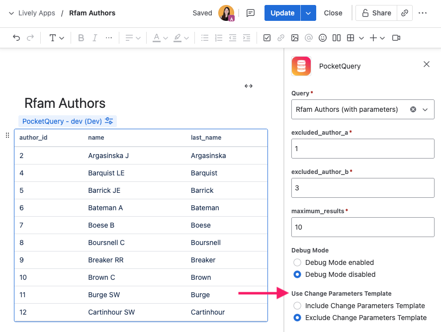 Use Change Parameters buttons in PocketQuery macro
