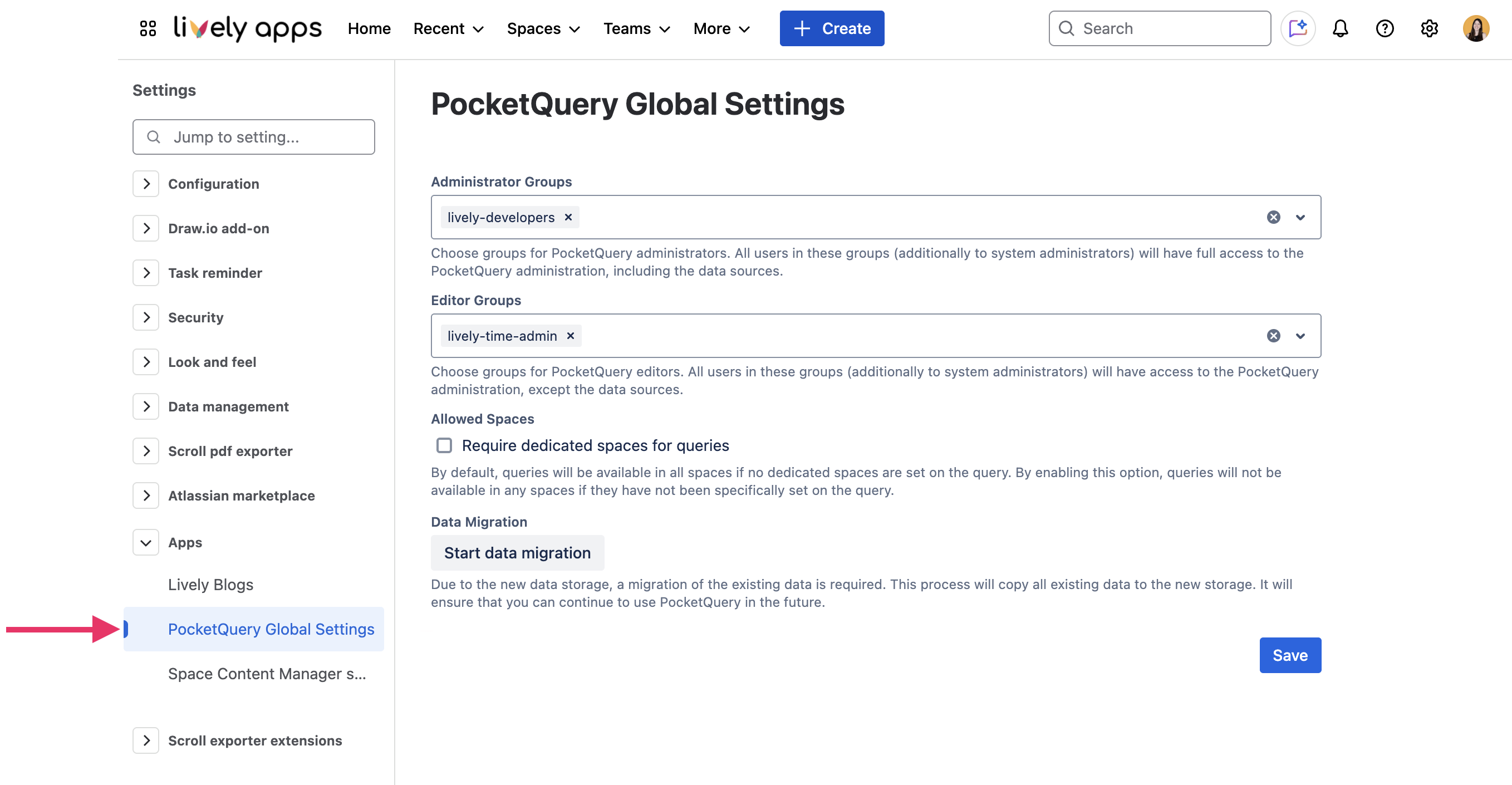 PocketQuery Global Settings