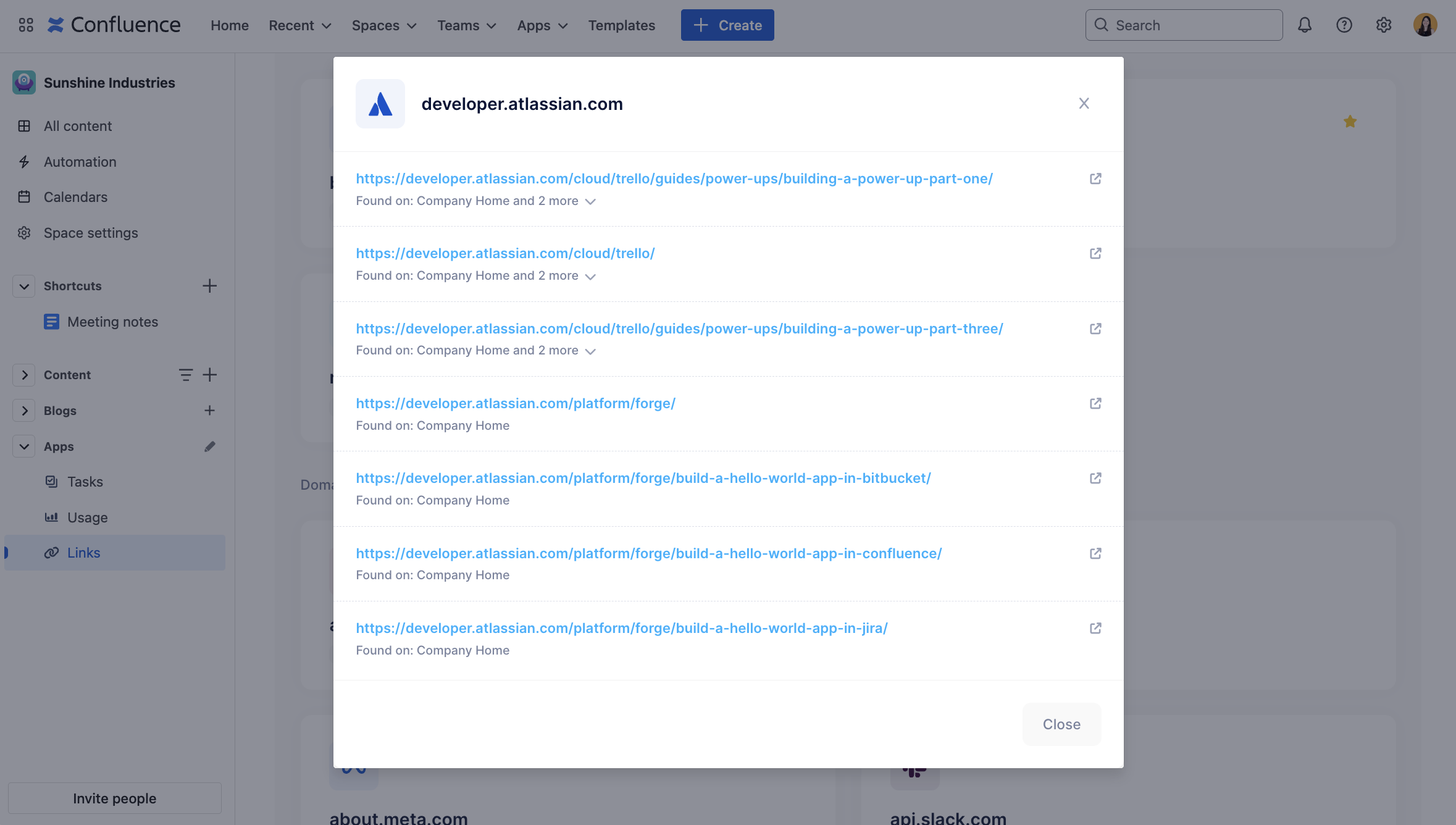 All Links for a Domain