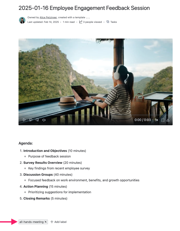 Blogpost with a label