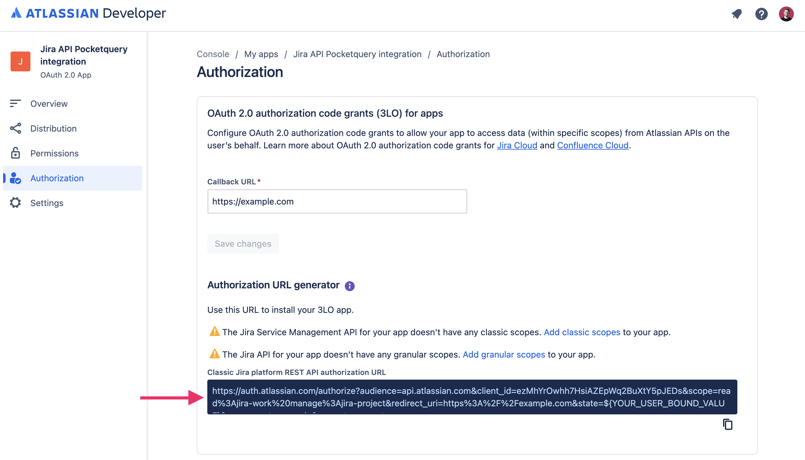 Atlassian Developer Console