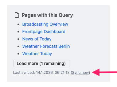 Last synced timestamp in PocketQuery