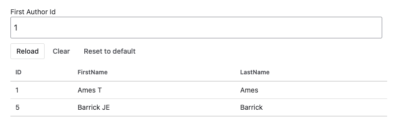 Screen of Macro with editable parameter