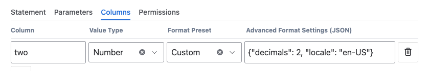 Active Advanced Format Settings field