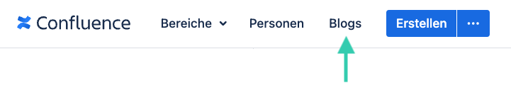 Blogs Button in Confluence Header
