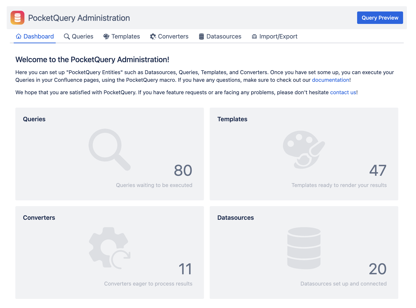 PocketQuery Administration