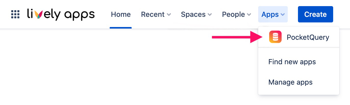 PocketQuery Administration in the Apps menu