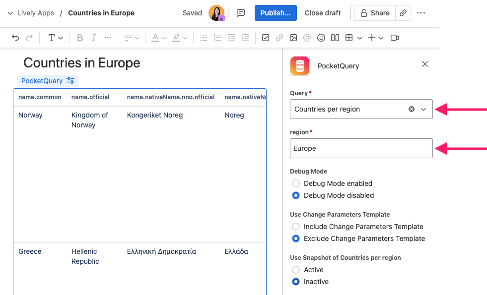 Configuring the PocketQuery macro