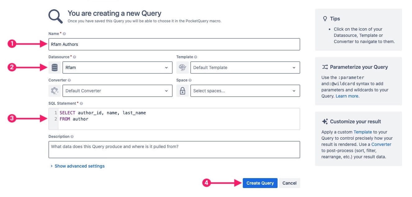 Screen of Query form