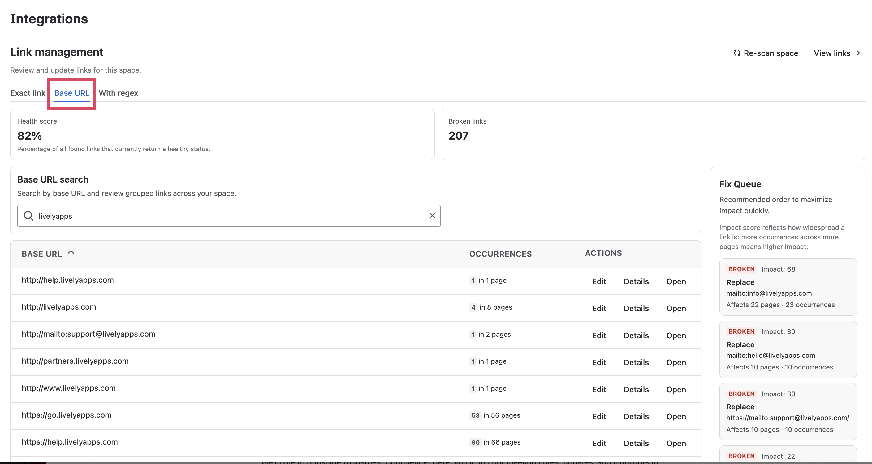 Base URL filter